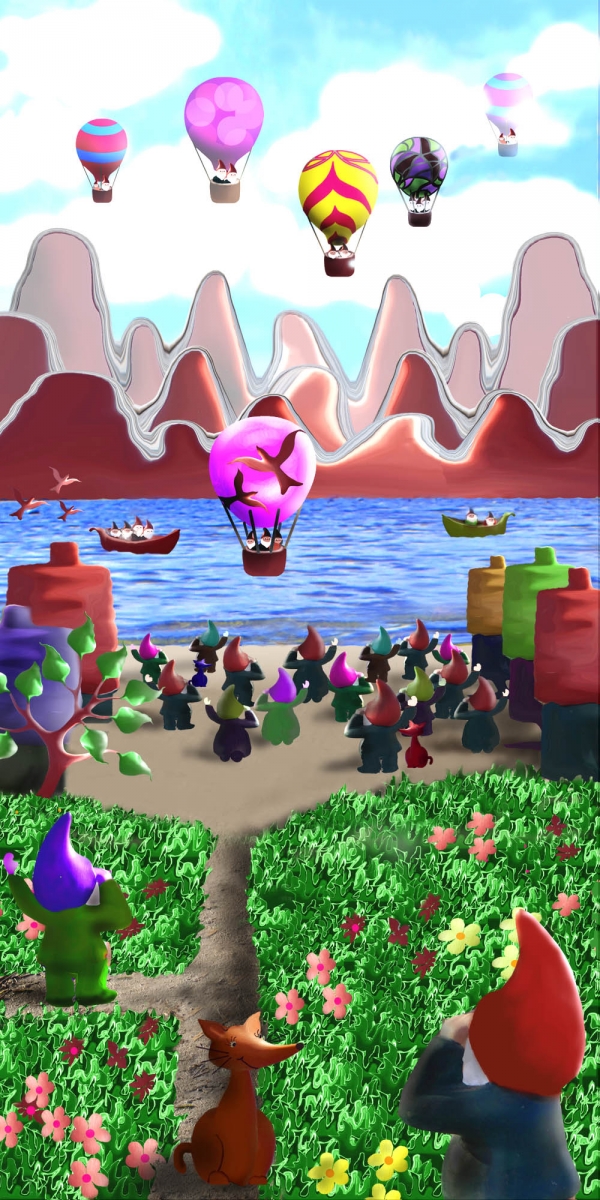 Creation of Gnomesville Balloon Fest: Step 17