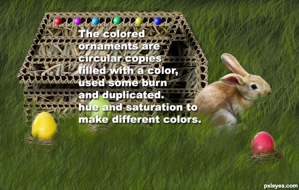 Creation of Easter Bunny In The Garden: Step 6