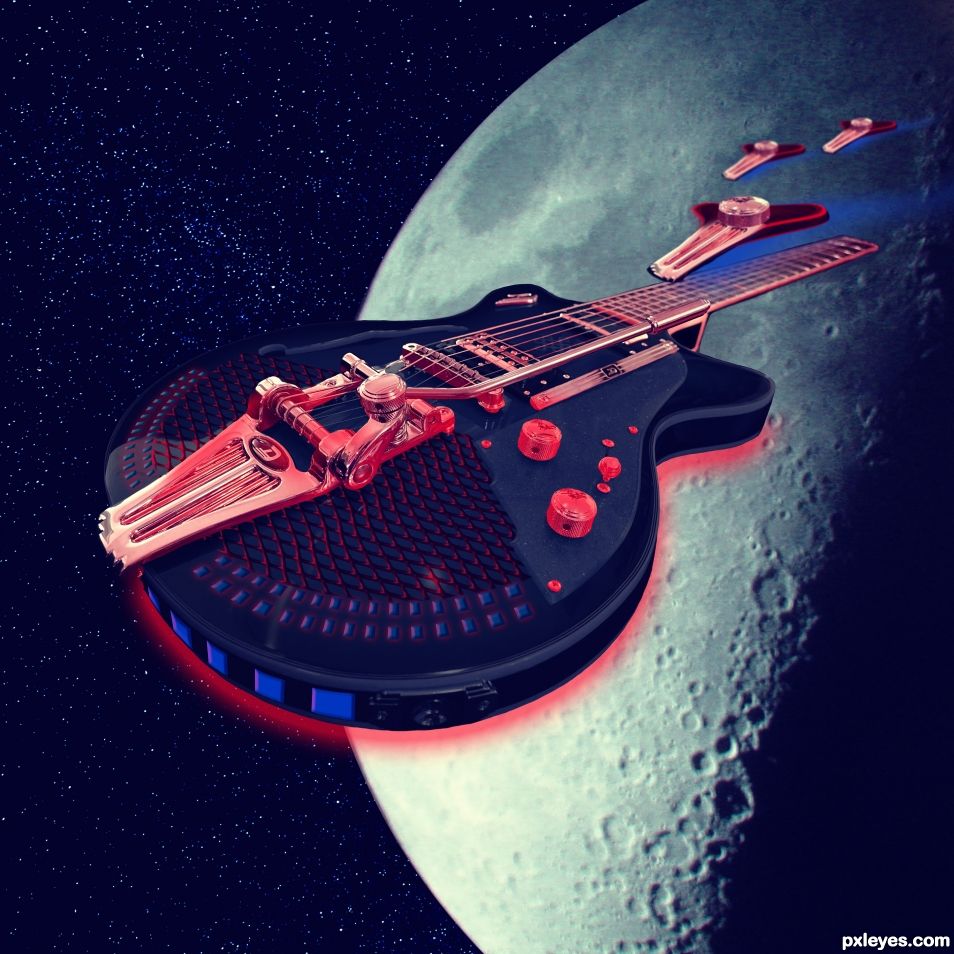 Creation of Space guitar: Final Result