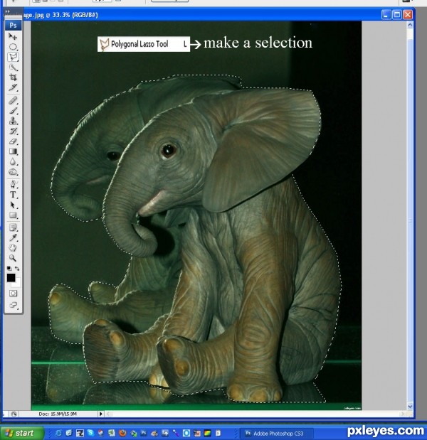 Creation of Just showing some love: Step 1