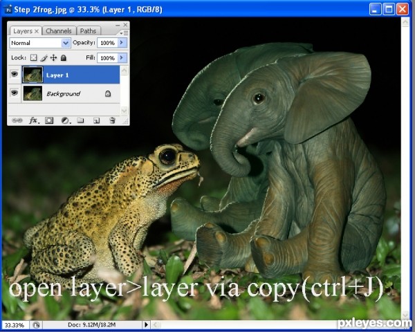 Creation of Just showing some love: Step 4