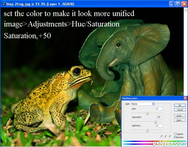 Creation of Just showing some love: Step 5