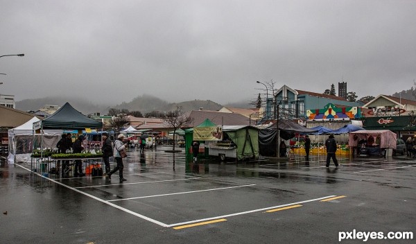 Market on a Wet Saturday