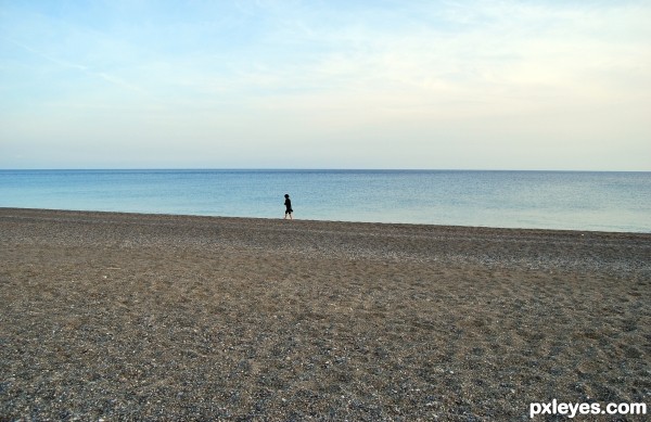 beach in the winter