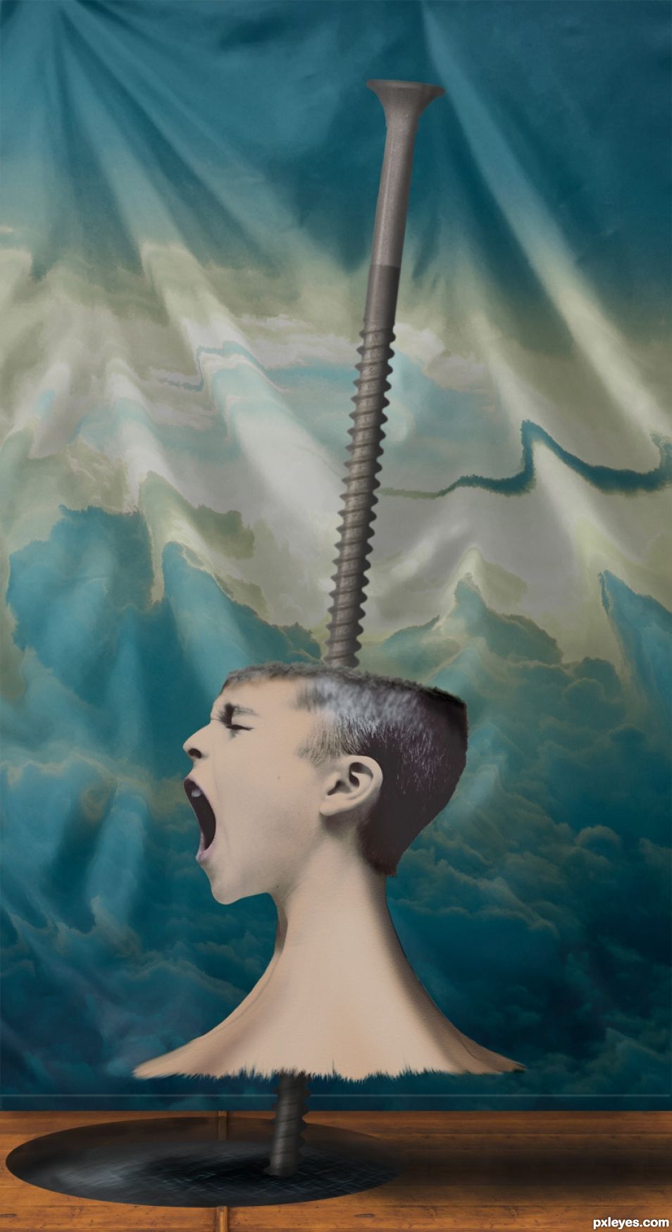 Creation of At the Beheaded Human: Step 4