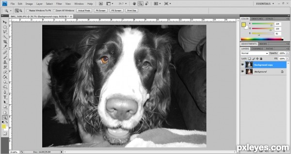 Creation of Close up: Step 2