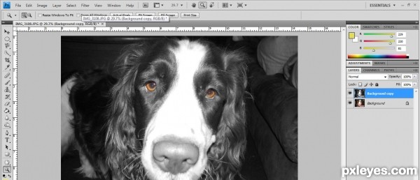 Creation of Close up: Step 3