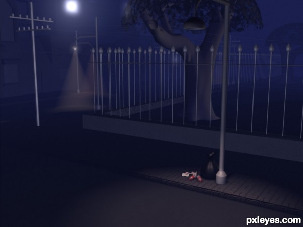 Creation of lonely night: Step 3