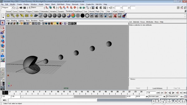 Creation of 3D Emerging Pacman: Step 2