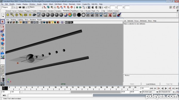 Creation of 3D Emerging Pacman: Step 3
