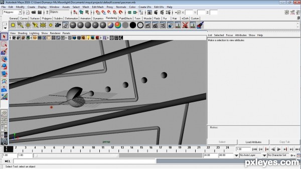 Creation of 3D Emerging Pacman: Step 4