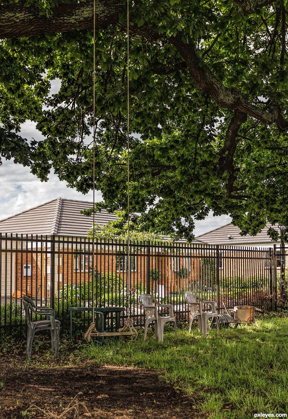 Swing outside retirement village