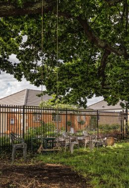 Swing outside retirement village