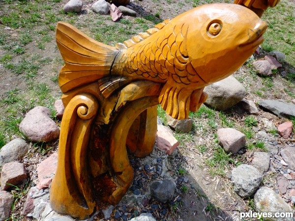 Wooden small fish