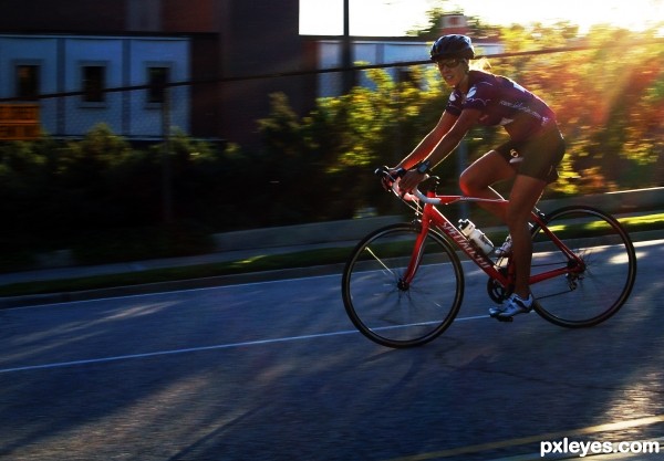 Cyclist Interrupted 