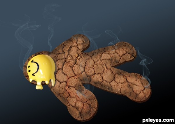 Creation of Burnt gingerbread man: Final Result