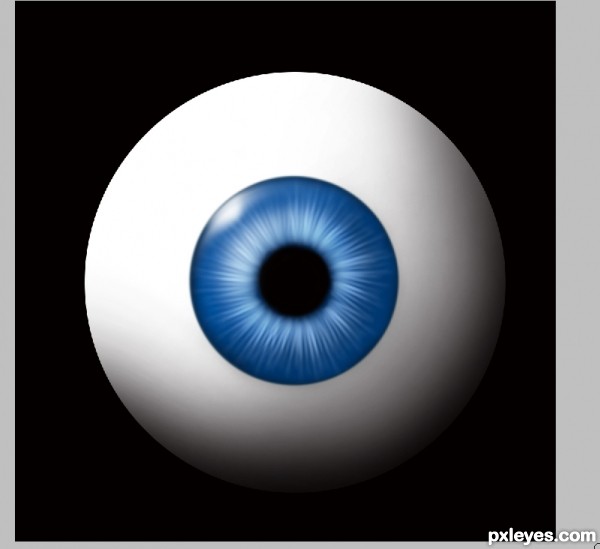 Creation of one eyeball: Step 12