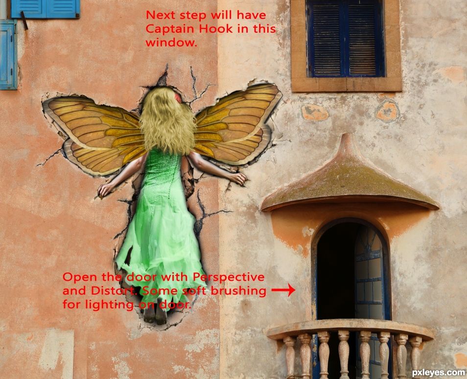 Creation of Tinkerbell - Look Out for the Wall: Step 16