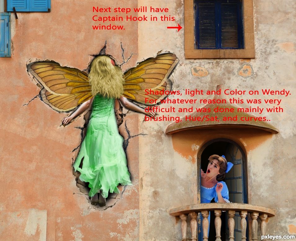 Creation of Tinkerbell - Look Out for the Wall: Step 18