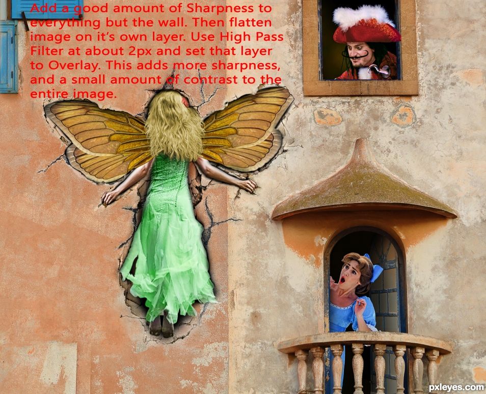 Creation of Tinkerbell - Look Out for the Wall: Step 24