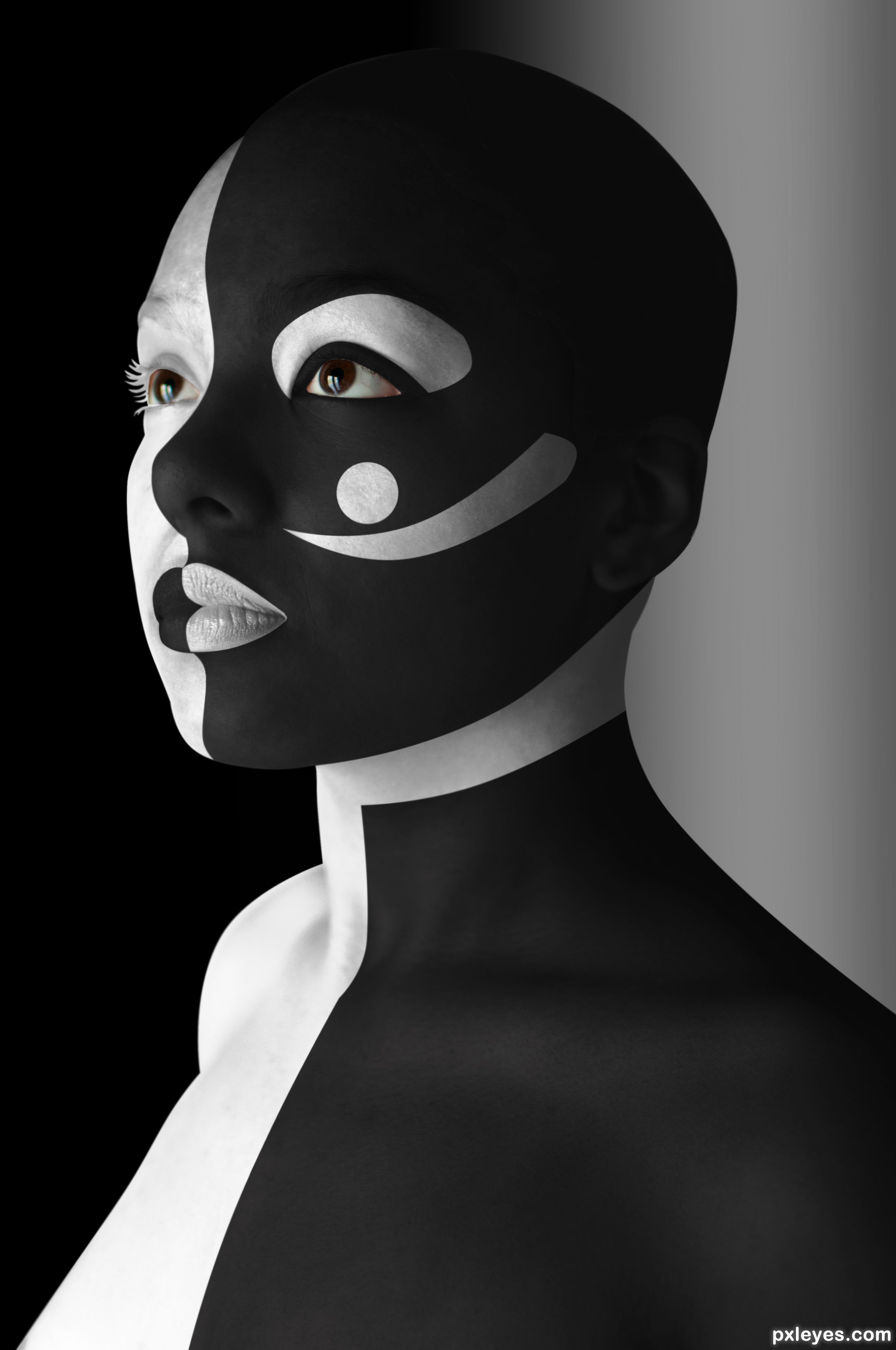 495 Black And White Face Paint Stock Photos, High-Res Pictures