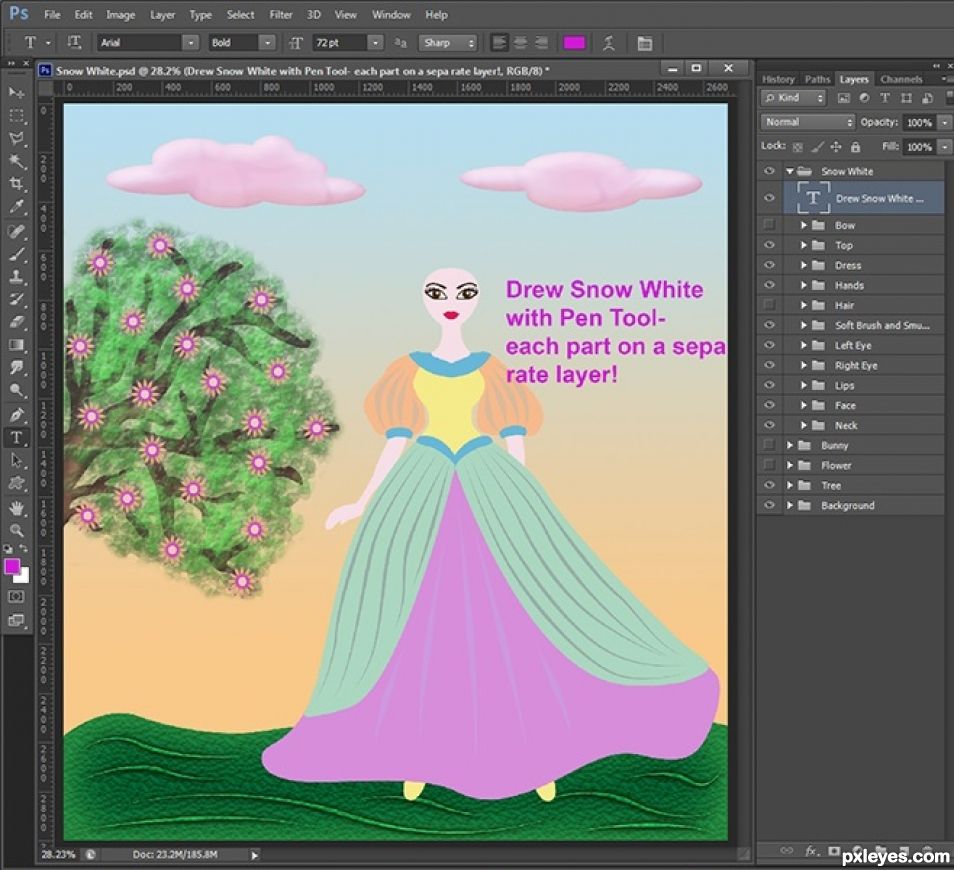 Creation of Snow White: Step 5