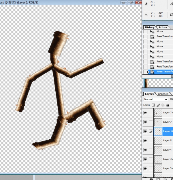 Creation of Tree Twig Dancers: Step 7