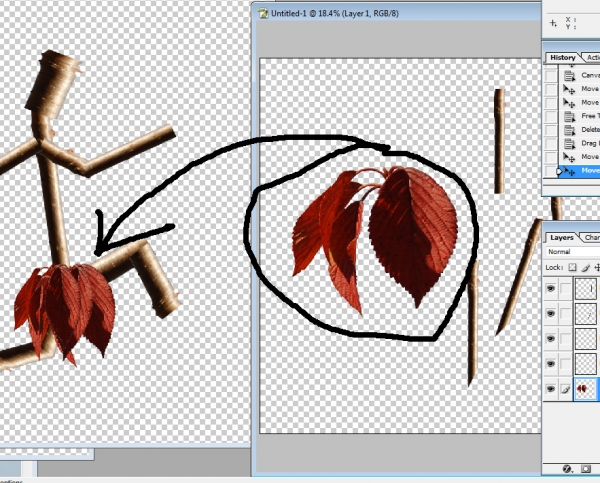Creation of Tree Twig Dancers: Step 8