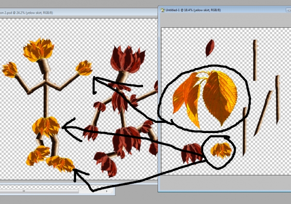 Creation of Tree Twig Dancers: Step 11