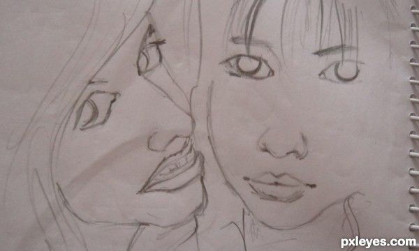 Creation of sisters sharing a secret: Step 1