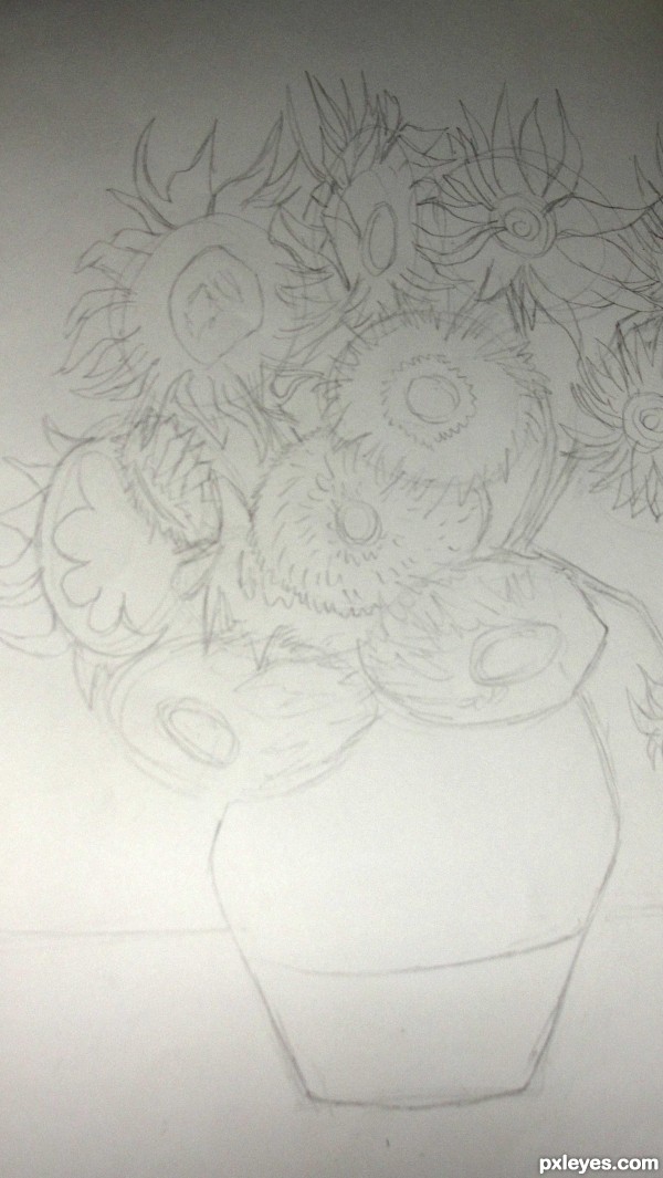 Creation of Twelve_Sunflowers: Step 2