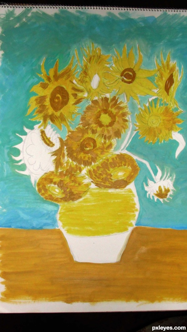 Creation of Twelve_Sunflowers: Step 4