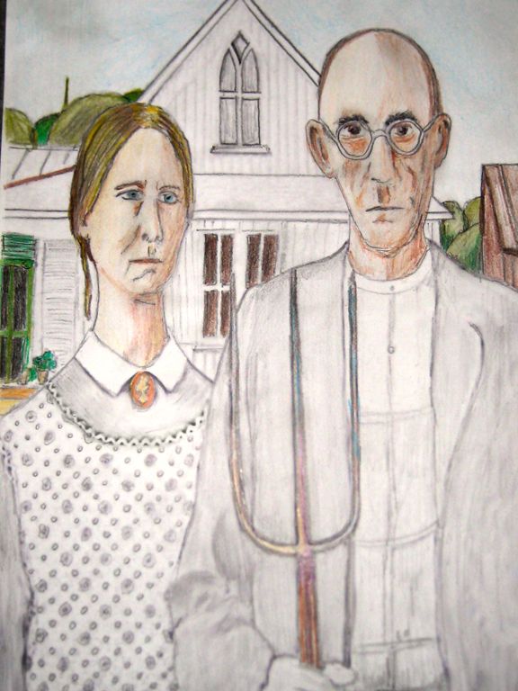 Creation of American Gothic - Grant Wood: Step 3