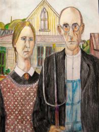 American Gothic - Grant Wood Picture