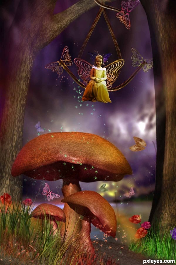 Creation of Butterfly Princess: Step 20
