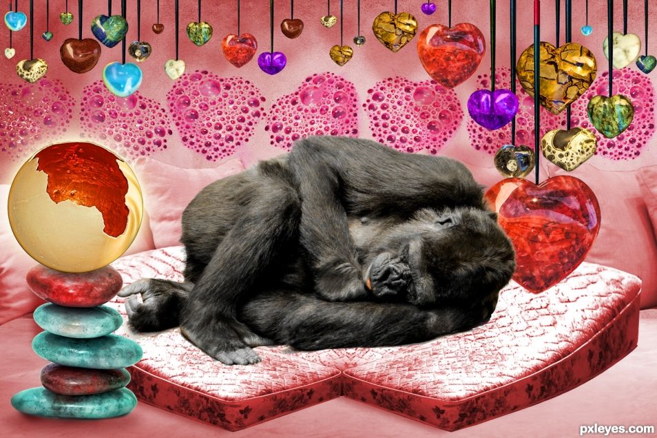 Gorilla Heart Sleep Bed