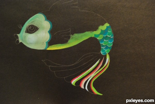 Creation of "fanta sea" fish: Step 3
