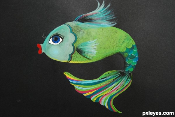 Creation of "fanta sea" fish: Step 4