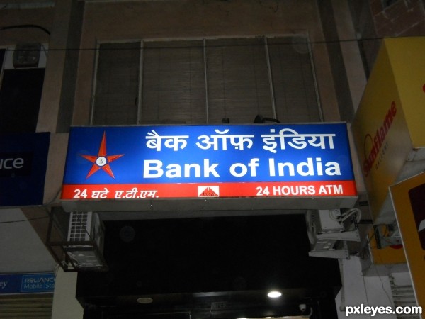 Bank of INDIA OR Back of INDIA