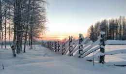 Fence and Sunset Picture