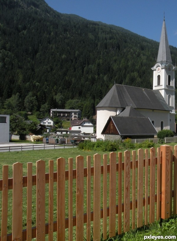 Wood fence