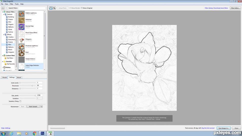 Creation of Beaten Copper Rose: Step 3