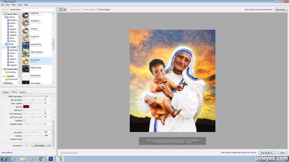 Creation of Mother Teresa: Step 2