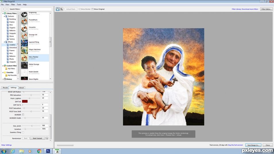 Creation of Mother Teresa: Step 2