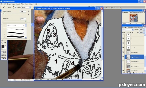 Creation of painting by numbers: Step 7