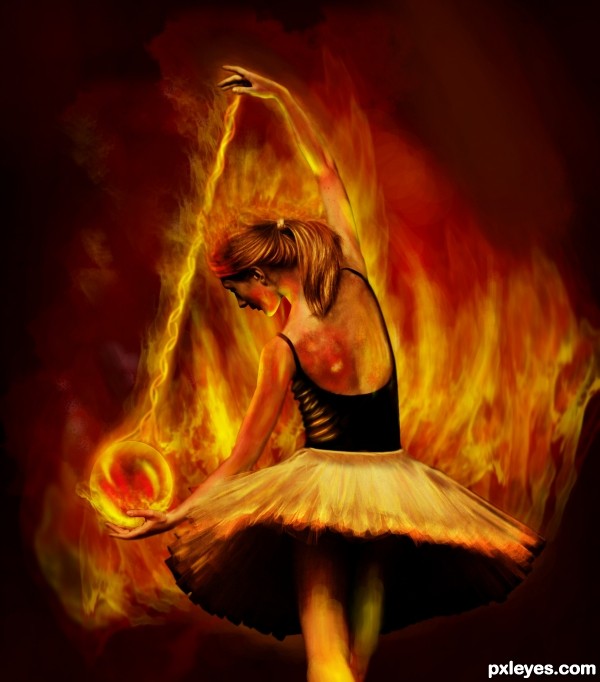 Fire Girl photoshop picture