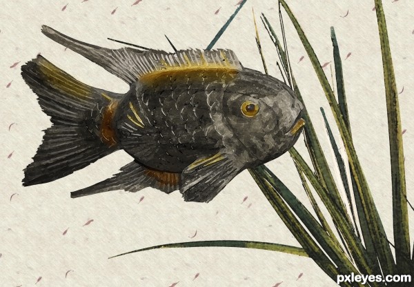 gyotaku - the art of Japanese fish print with watercolor