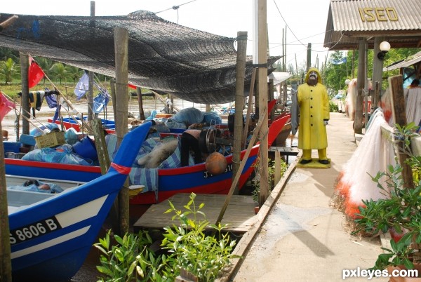 Creation of fishing jetty: Final Result