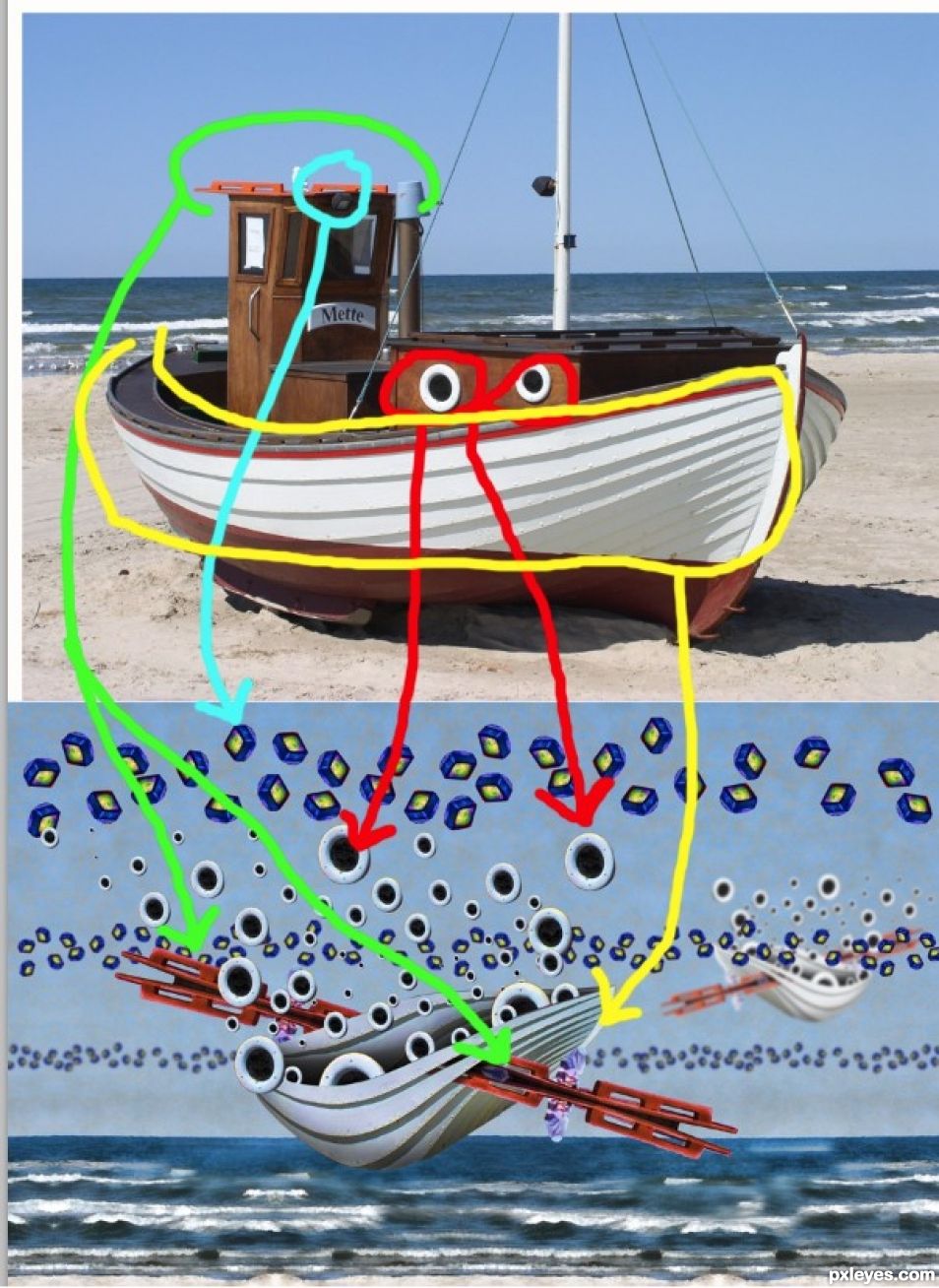 Creation of Bobbing Across the Water: Step 1