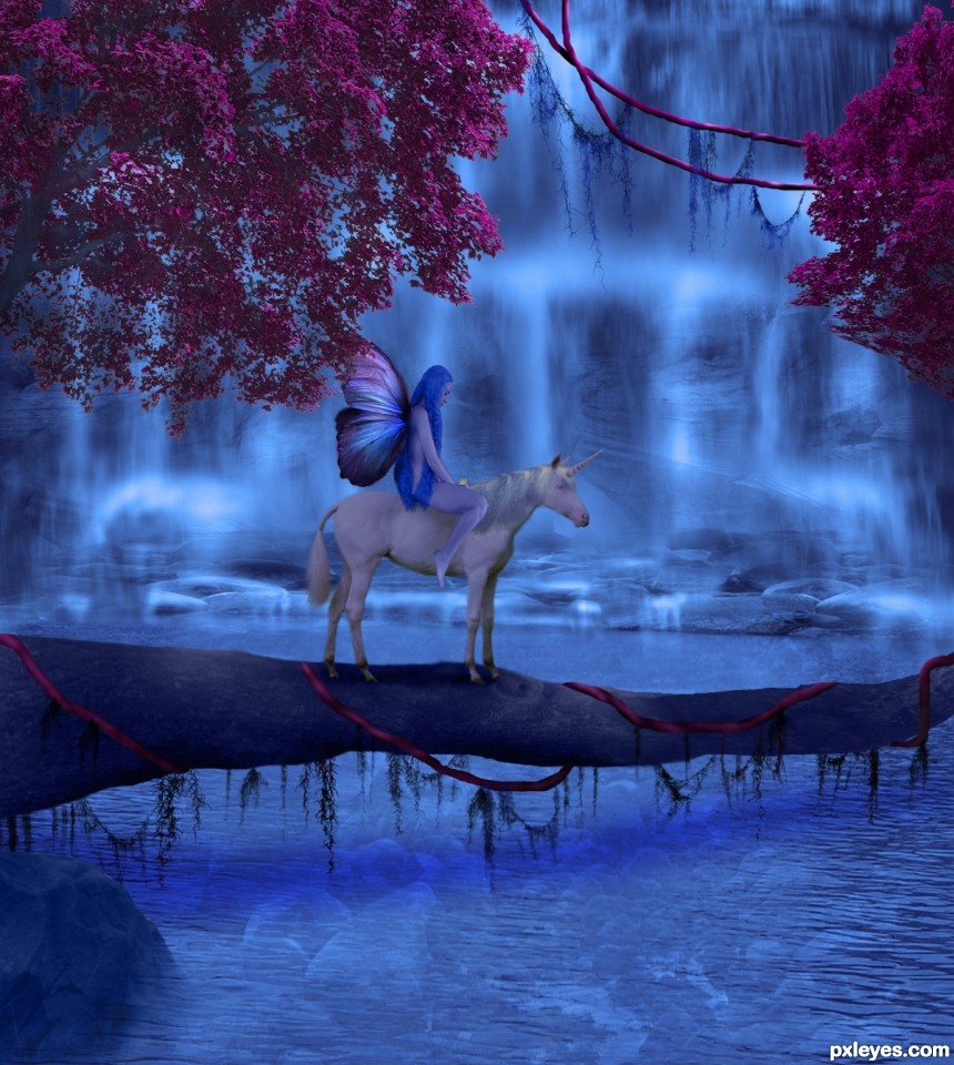 tranquility in blue photoshop picture)